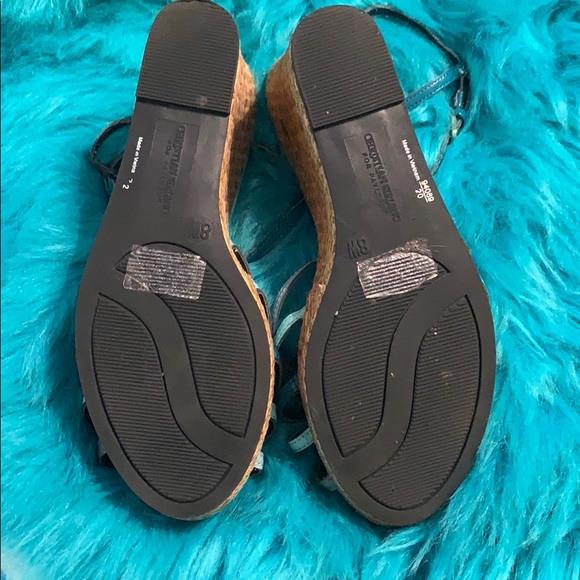 Christian Siriano EUC multi-blue strap wedges! - Picture 5 of 6